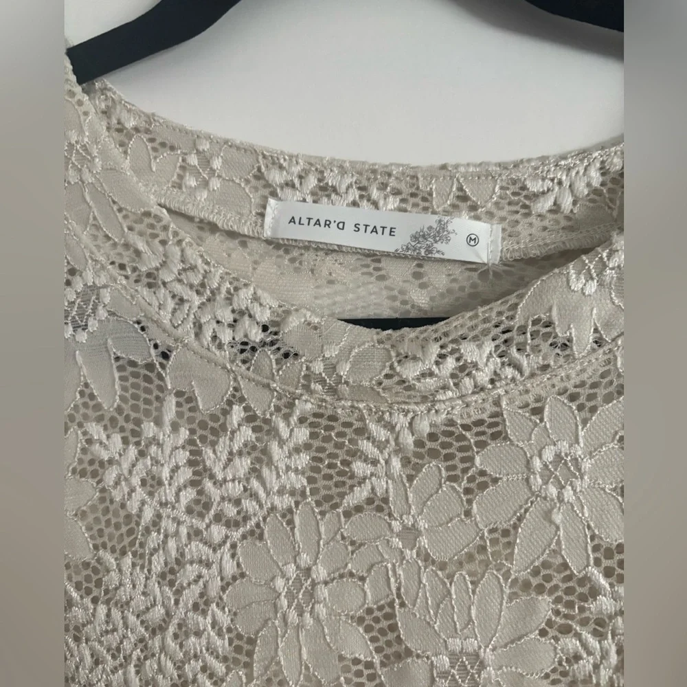 Altar'd State Cream Lace Blouse - Picture 3 of 3